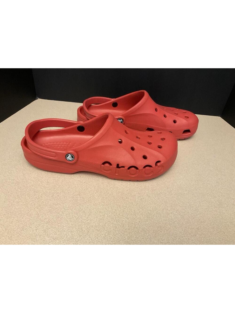 New! Mens Crocs Baya Pepper Red Slip On Comfort Clogs. Size 13. Nice Shoes!